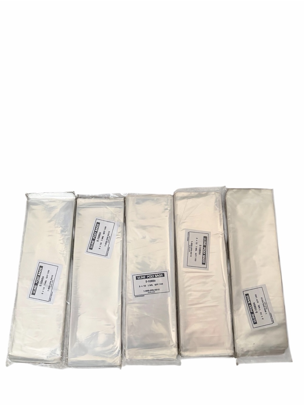 Uline Poly Bags S-10856 3” x 10” 1 Mil (500 pcs) NIB